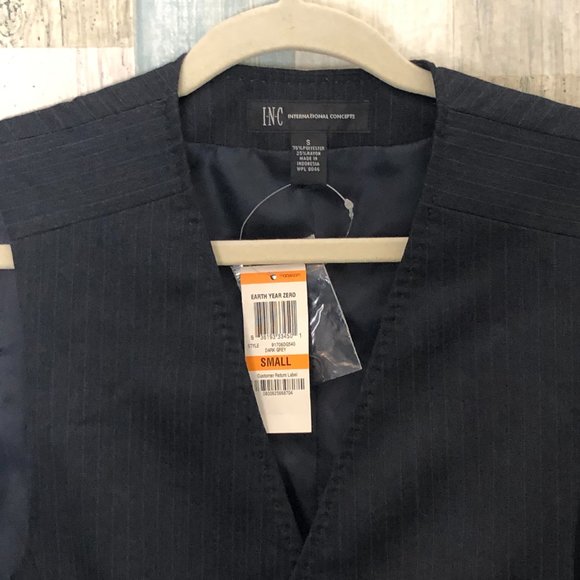 I.N.C INTERNATIONAL CONCEPTS Rockabilly Pin Stripe Vest - NWT's - Picture 4 of 15